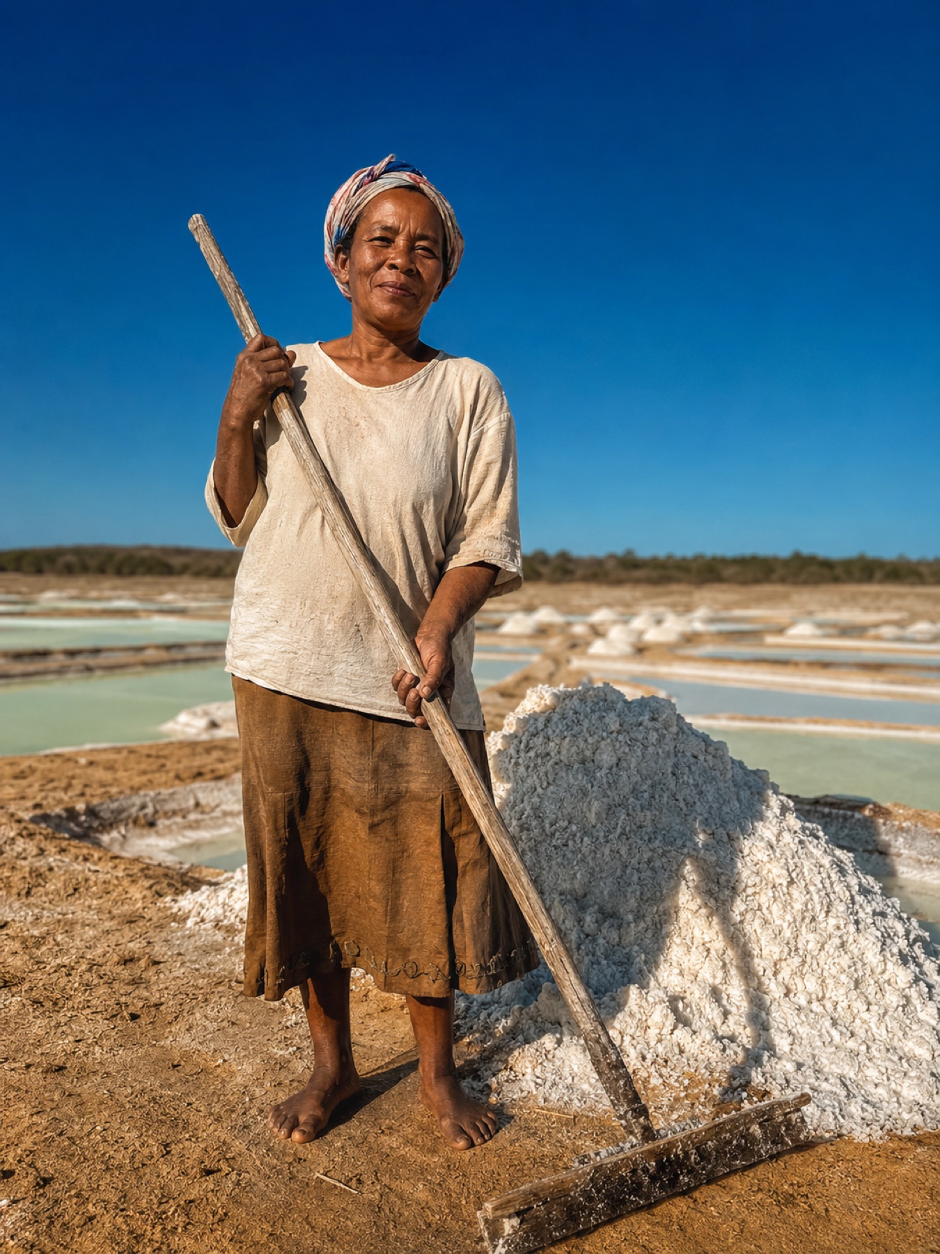 Saunière de SEMAPA sur les marais salants d'Ampataka